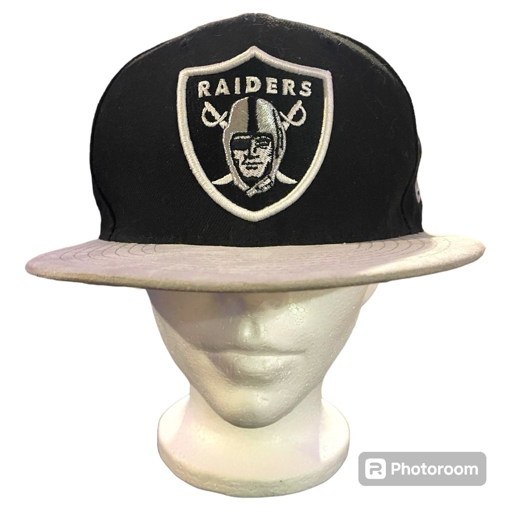 Raiders hat with suede bill.